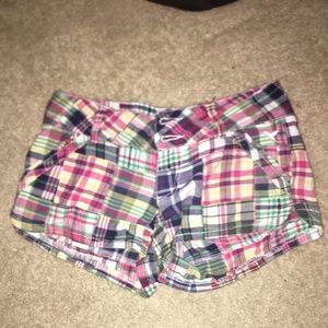 plaid shorts
